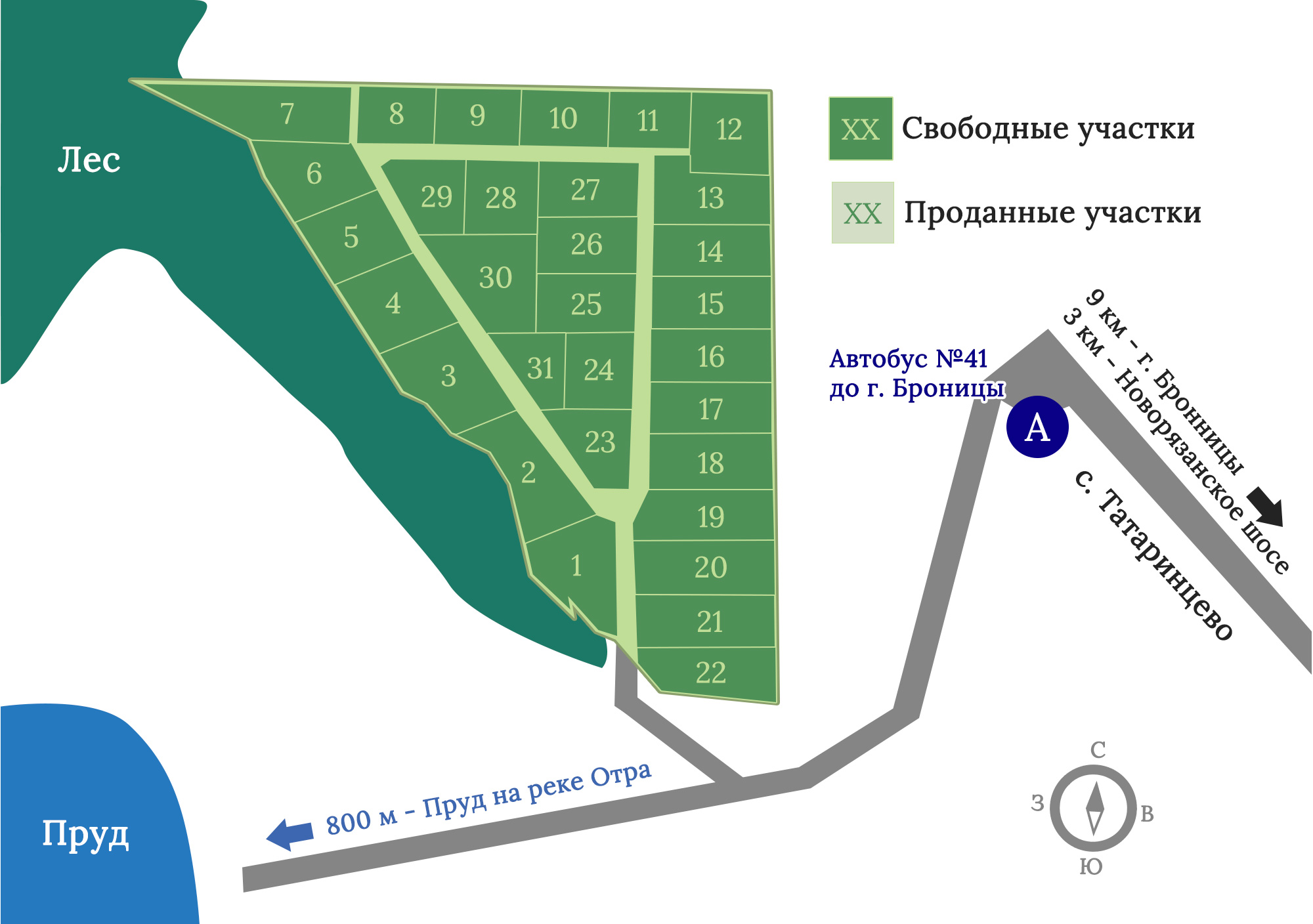 Генеральный план поселка «Олимп»